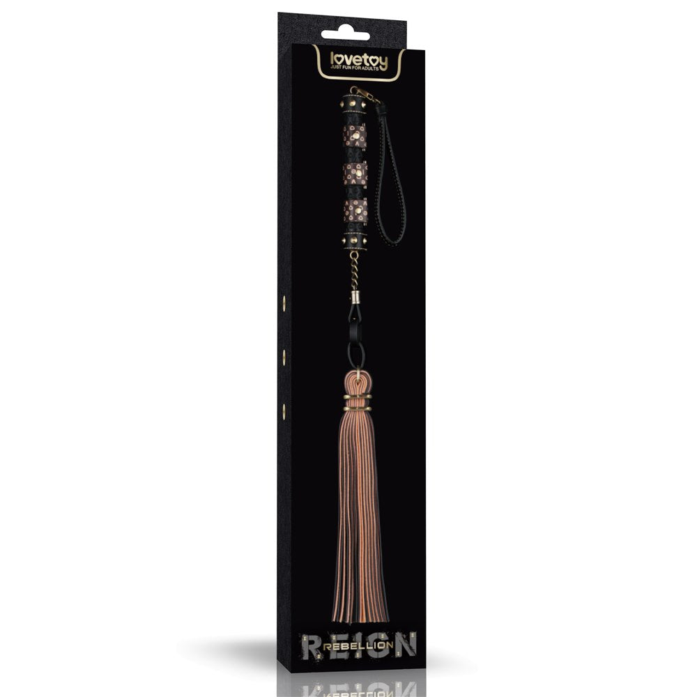 LOVETOY – BDSM Flogger Rebellion Reign 60 cm with metal elements