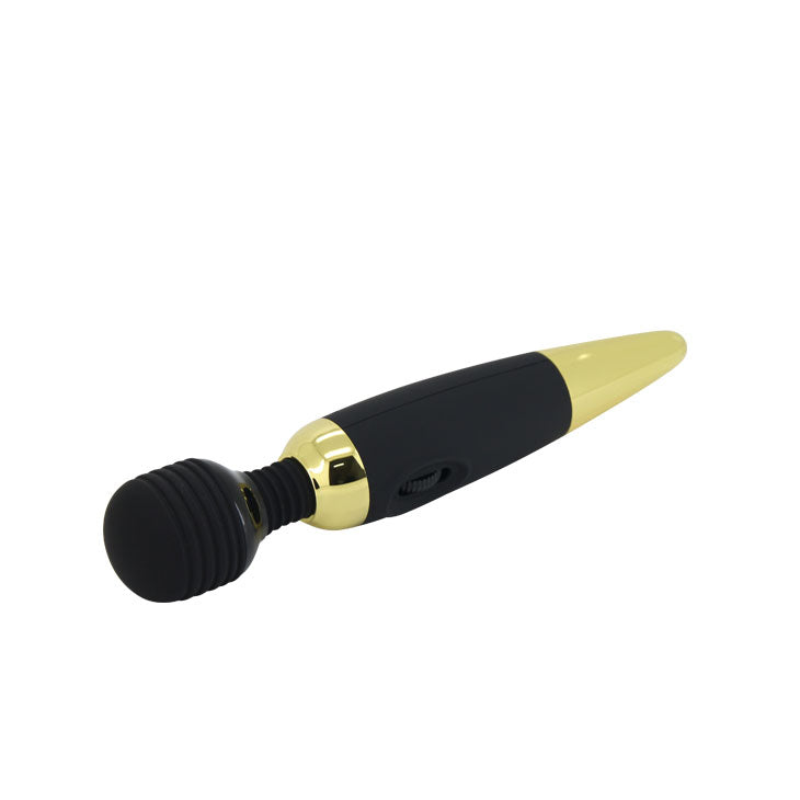 PRETTY LOVE Power Wand Massage Vibrator – 25 cm Black with Gold