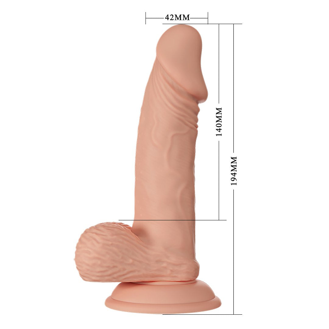 BAILE Beautiful Zebulon – Realistic dildo with suction cup (19.4 cm)