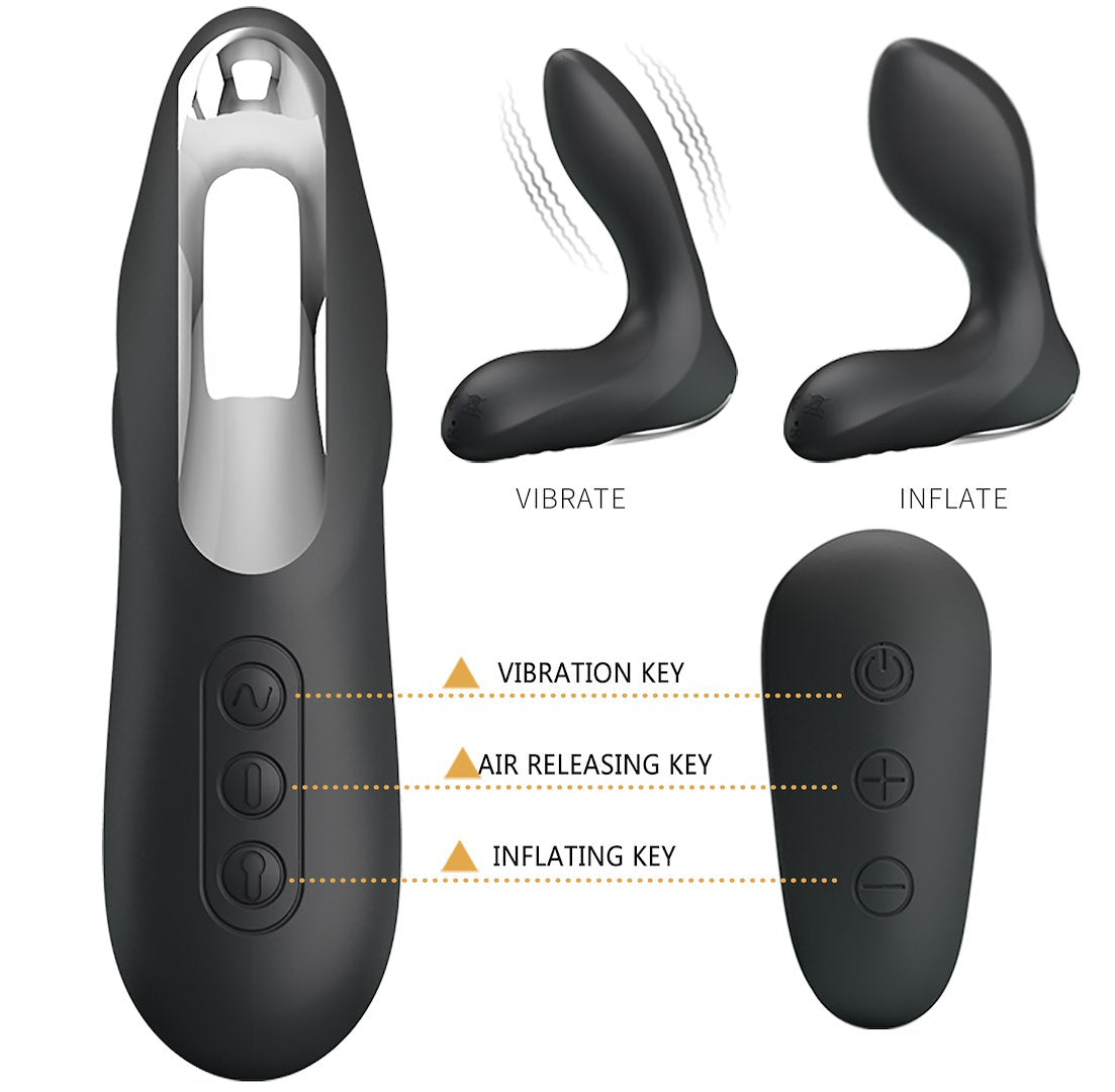 PRETTY LOVE Nasreddin - Prostate massager with vibration and inflation function