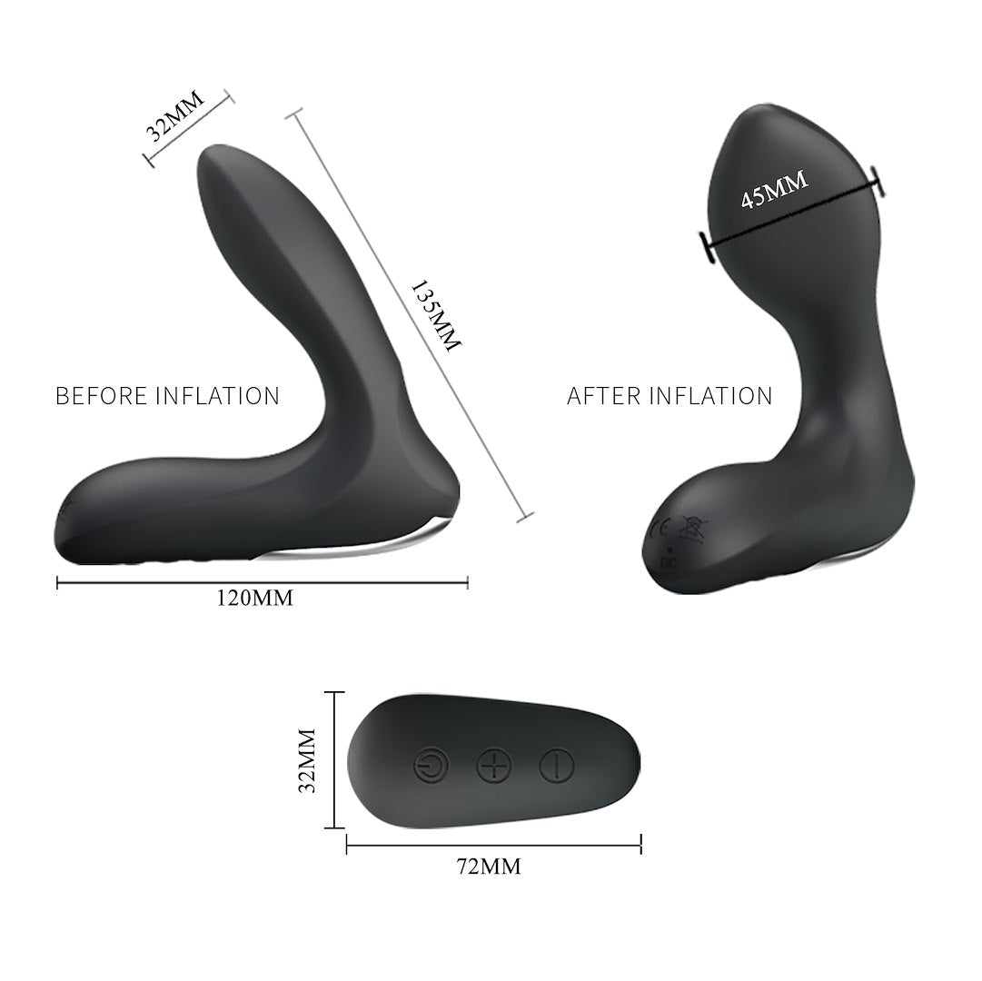 PRETTY LOVE Nasreddin - Prostate massager with vibration and inflation function