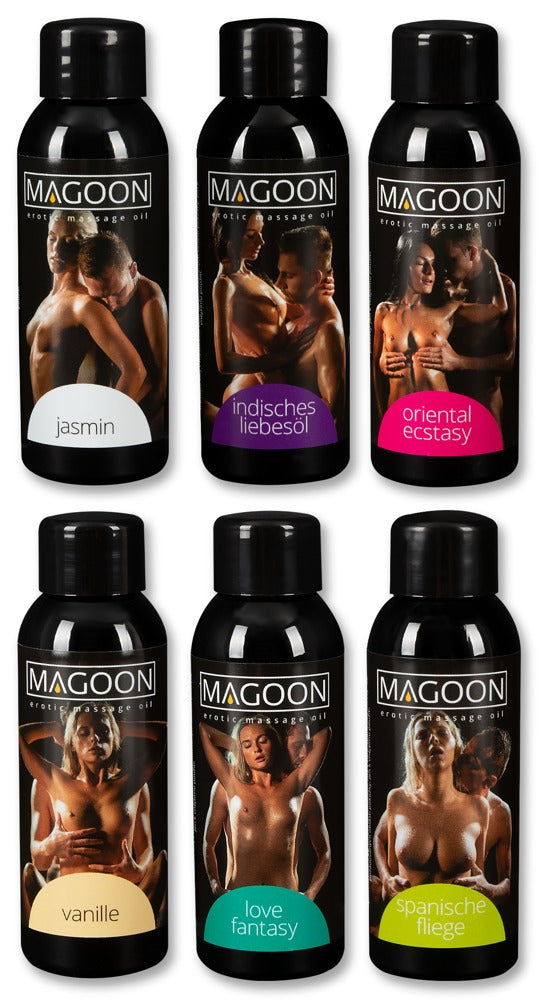 Magoon - 6 dažādas erotiskās masāžas eļļas (6 x 50 ml)