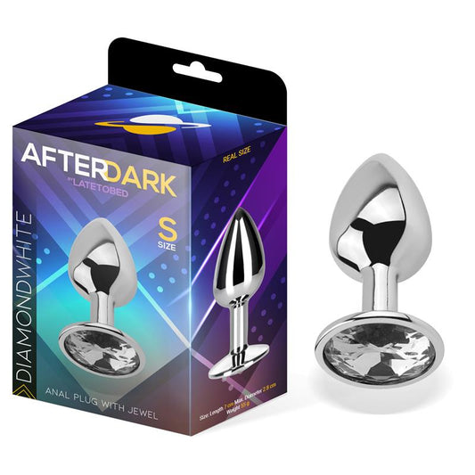 AFTERDARK BUTT PLUG - Alumīnija Anālais Aizbāznis ar Dimantu 7 cm