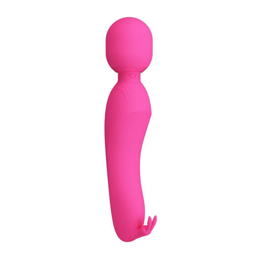 PRETTY LOVE Curtis silikona wand vibrators ar 7 režīmiem un klitora stimulatoru