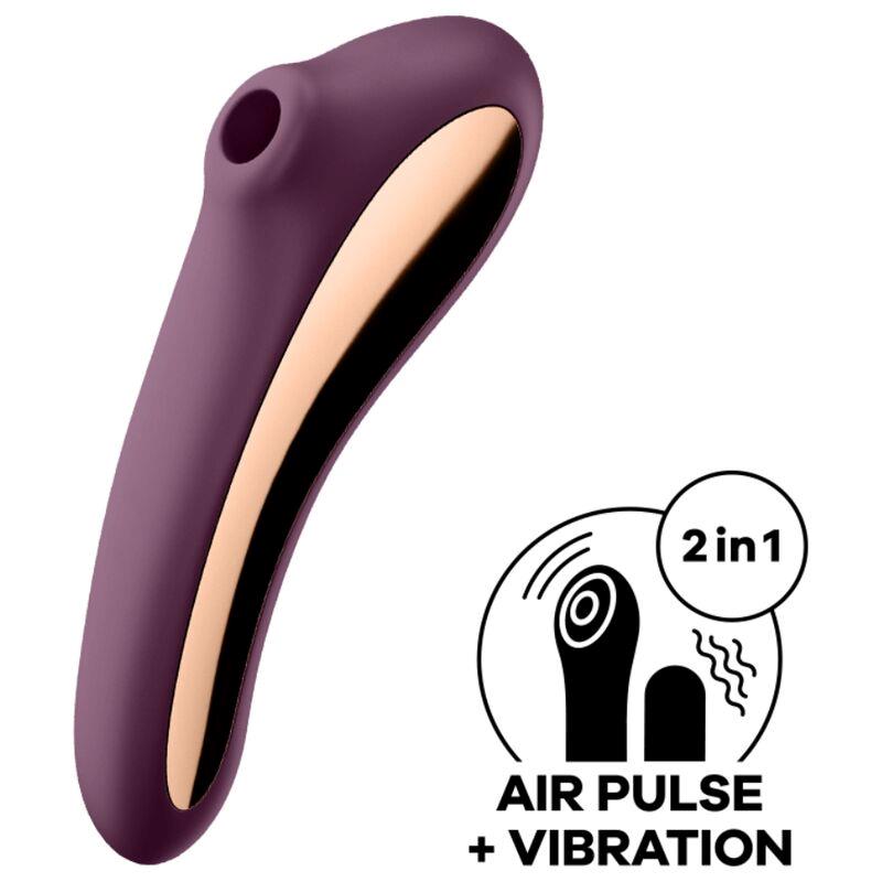 SATISFYER DUAL KISS - Air Pulse Clitoral Stimulator with Vibration