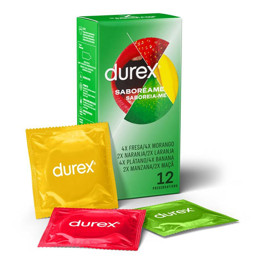 DUREX FLAVORED TASTE ME- Prezervatīvi 12 gb.