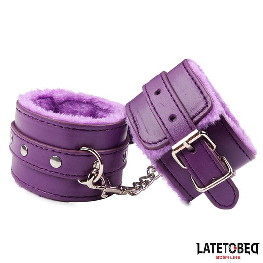 LATETOBED BDSM LINE Pūkainas Roku Aproces Violetas