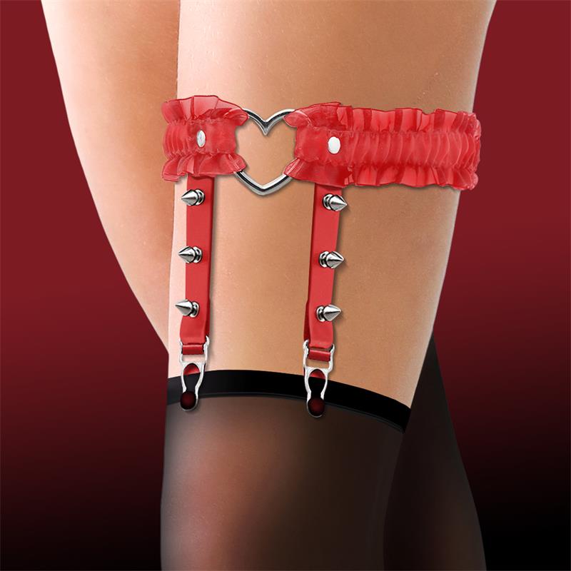 Red Suspenders With Heart Element