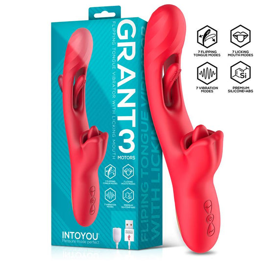 INTOYOU GRANT - Premium vibrator with moving tongue and 360º clitoral stimulator
