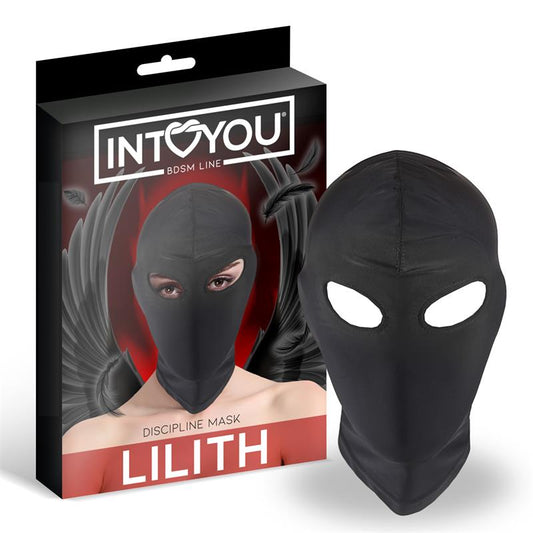 INTOYOU Lilith - маска БДСМ с регулируемыми ремешками и отверстиями для глаз и рта