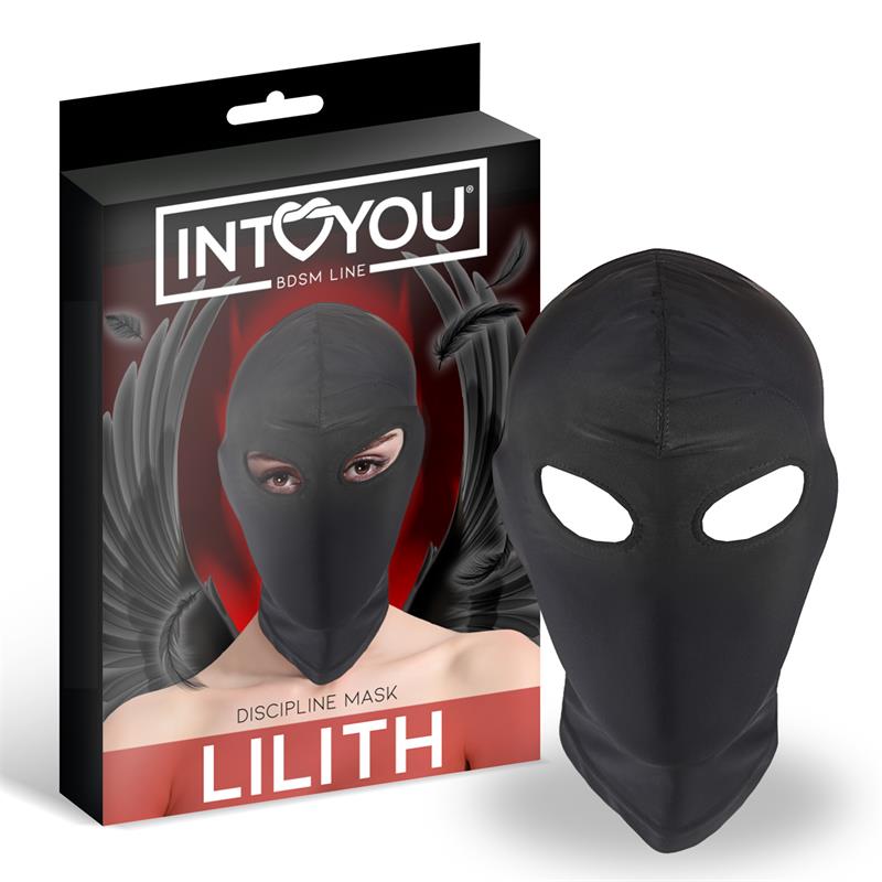 INTOYOU Lilith - BDSM maska ar regulējamām siksnām un atvērumiem acīm un mutei