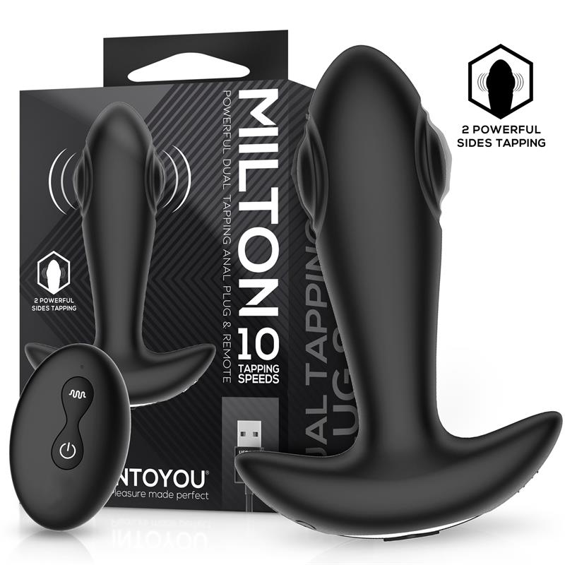 MILTON BUTT PLUG - Premium Tālvadības Divpusēja Pulsa Anālais Aizbāznis