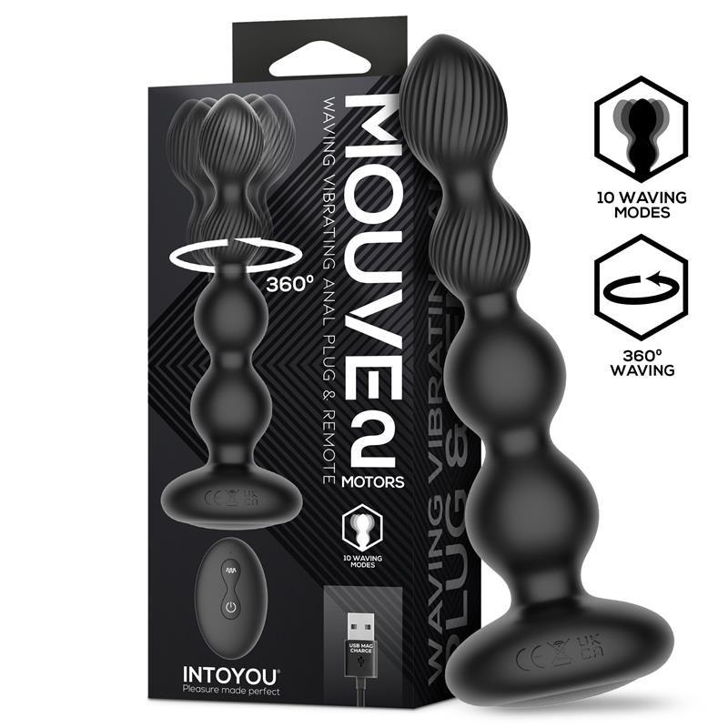 MOUVE BUTT PLUG - Premium Tālvadības Anālais Aizbāznis ar Kustību un Vibrāciju