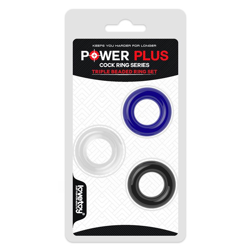 LOVETOY Power Plus Erekcijas Gredzenu Komplekts (3 gab.)