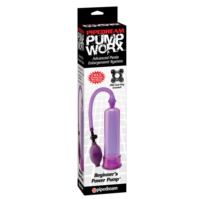 PUMPWORX BEGINNERS POWER - Manual Penis Vacuum Pump Purple