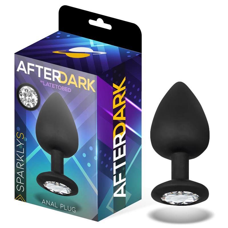 AFTERDARK SPARKLY BUTT PLUG - Silicone Anal Plug 7.5 cm