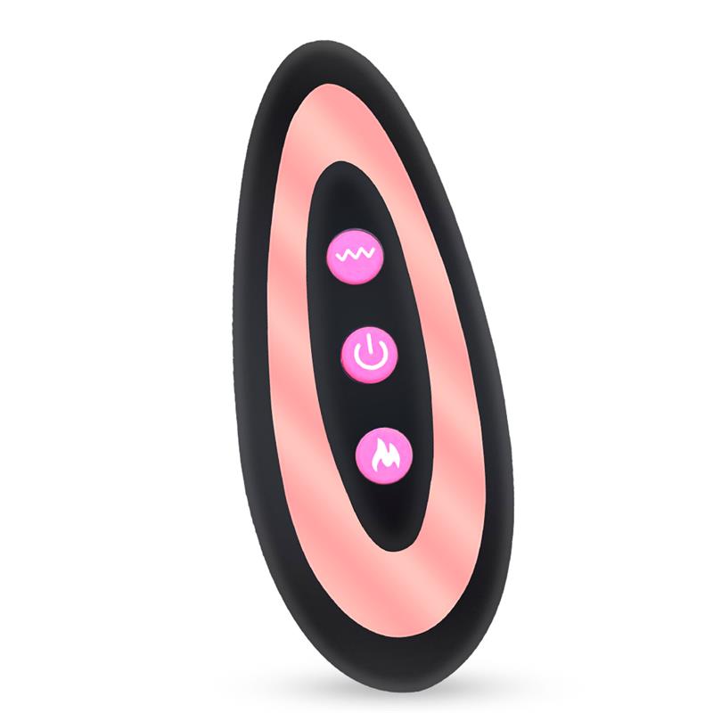 TIBERIO TURBO Dark - Silicone Dildo with Heat, Shake and Rotation Functions with Remote Control 22 cm