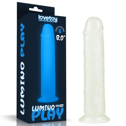 LOVETOY - tumsā spīdošs dildo Lumino (21 cm)