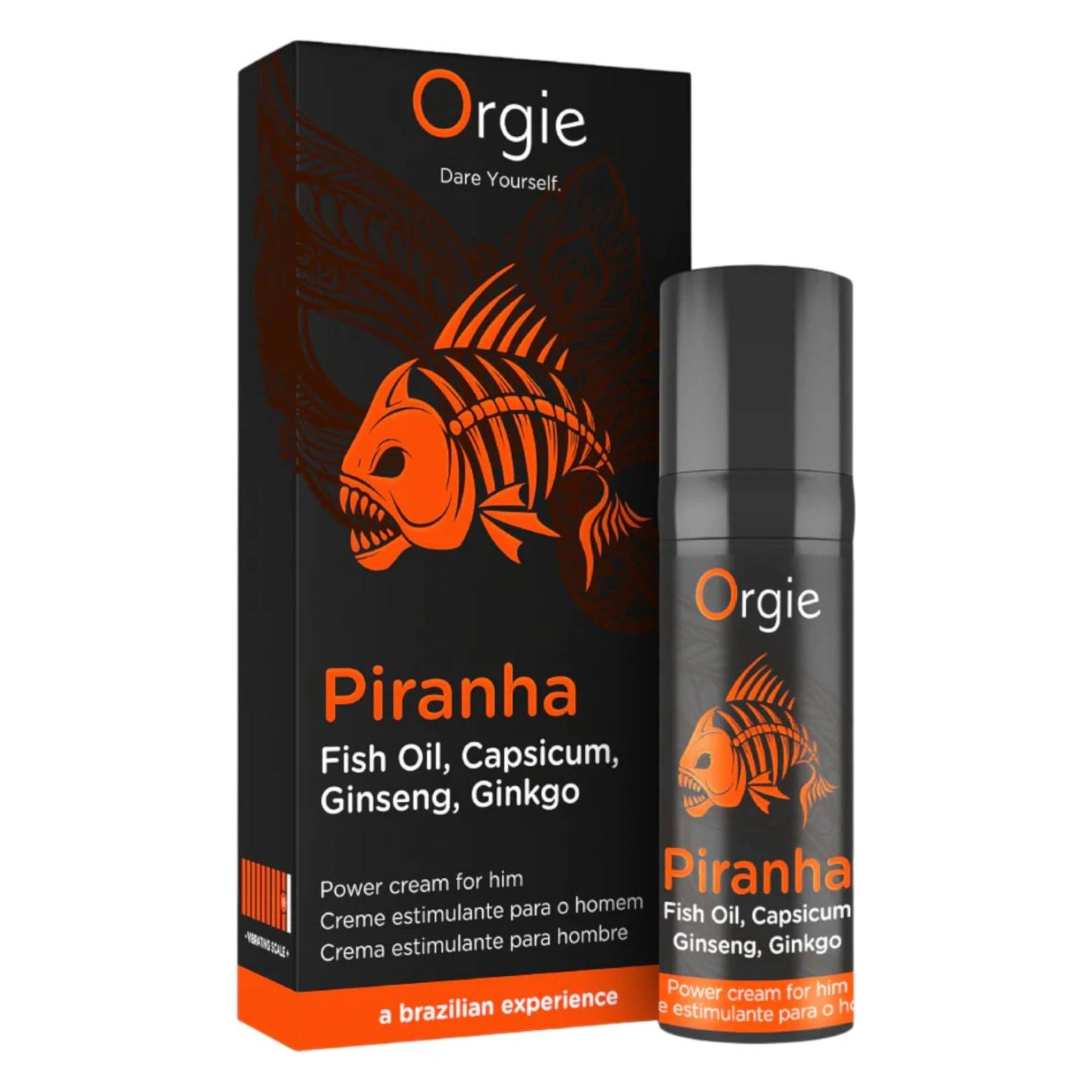 Orgie Piranha Power - krēms erekcijas un uzbudinājuma pastiprināšanai (15 ml)