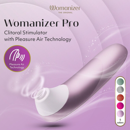 Womanizer Pro Lilac with Pleasure Air Technology, contactless stimulation and five available color options