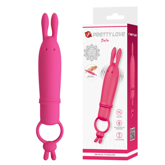 PRETTY LOVE Delia mini vibrators ar zaķa ausīm