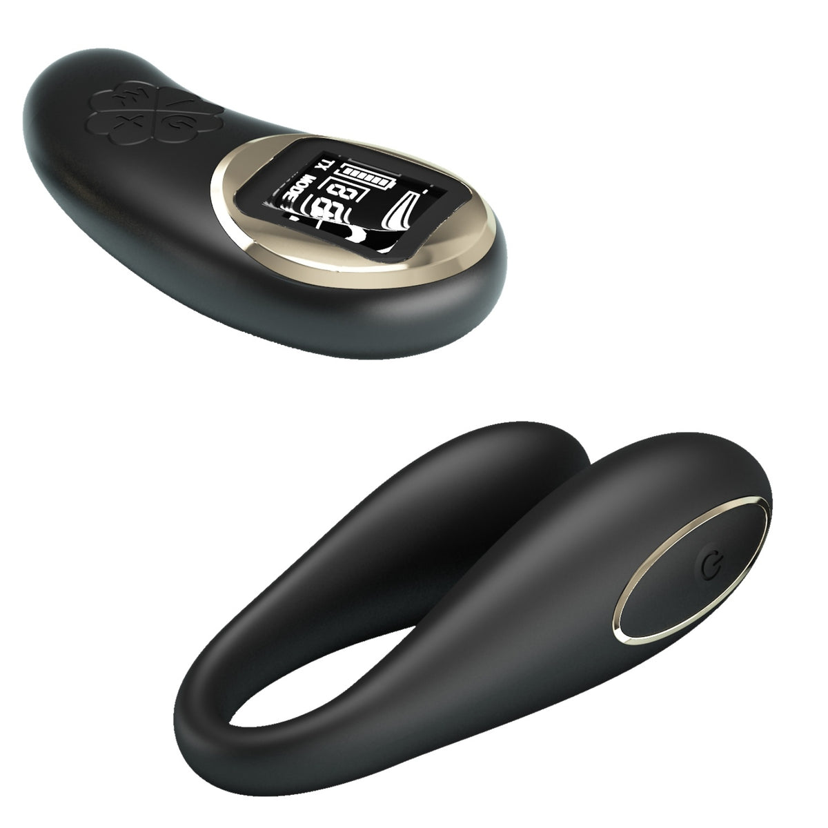 Pāru vibrators ar tālvadības pulti PRETTY LOVE Nathan (melns) - no sāna