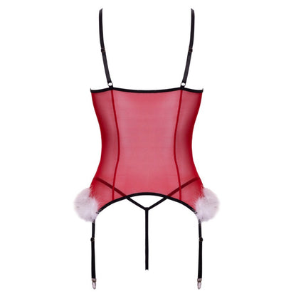 Ziemassvētku korsete ar stringu biksītēm Cottelli Lingerie X-Mas (S/M)