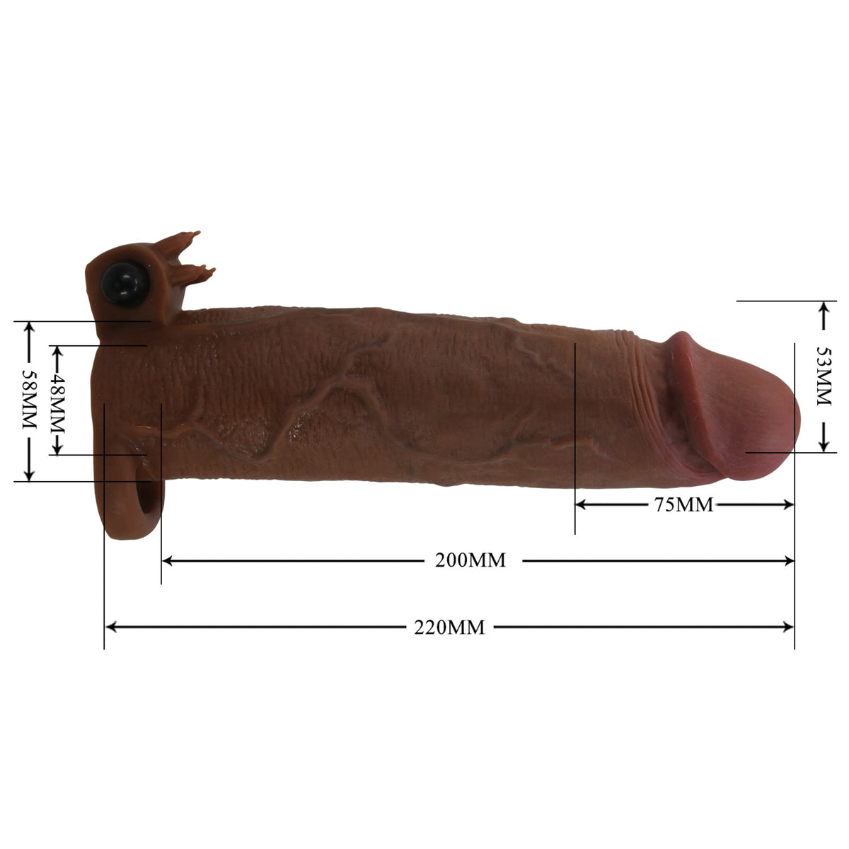 Vibrējošs dzimumlocekļa palielinātājs (+7.5 cm) PRETTY LOVE Xerxes