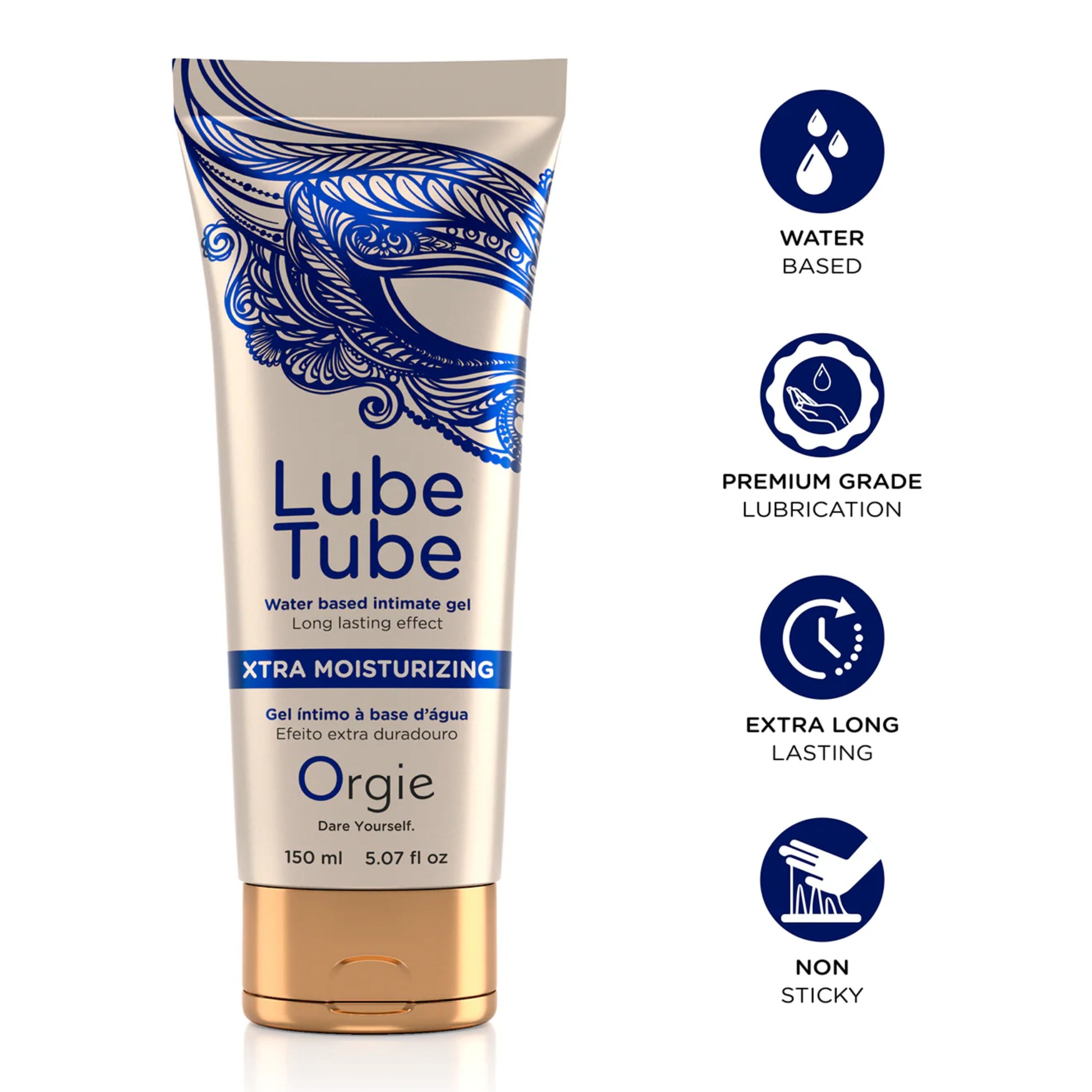 Orgie Lube Tube Xtra Moisturizing ūdens bāzes lubrikants (150 ml)