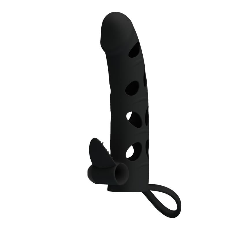 PRETTYLOVE - Cock Sleeve with Vibrator and Clitoral Stimulator