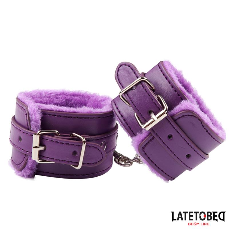 LATETOBED BDSM LINE Pūkainas Roku Aproces Violetas