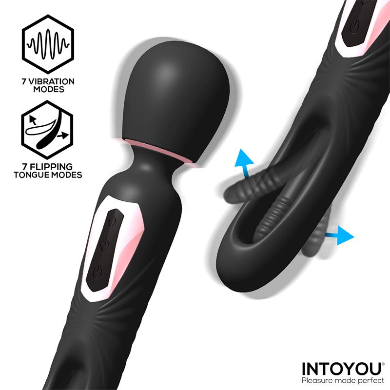 INTOYOU Lexy Double-Sided Massage Vibrator with Flipping Tongue