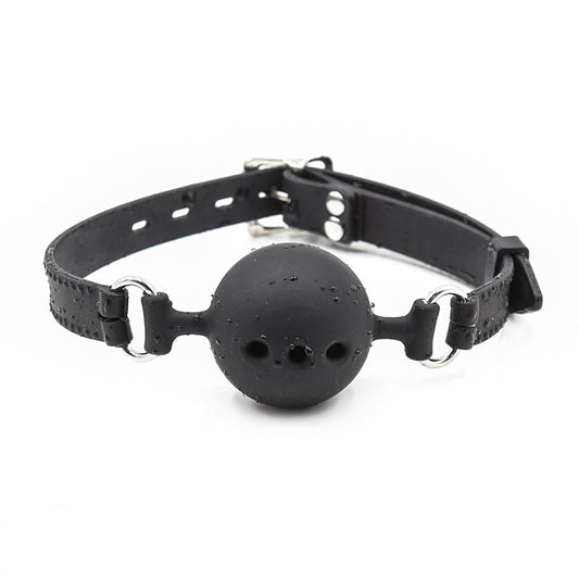 LATETOBED BDSM LINE - Melns elpojošs silikona mutes aizbāznis (4 cm)
