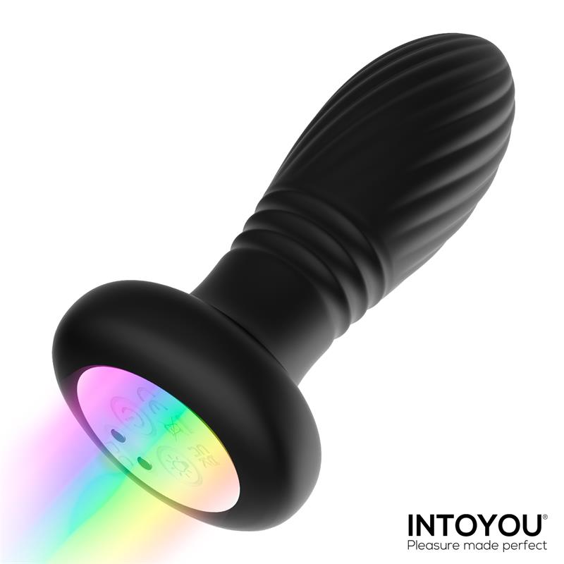 TAINY BUTT PLUG - Premium LED Tālvadības Anālais Aizbāznis ar Grūšanas Funkciju