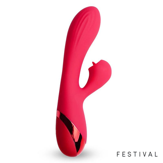 Turna vibrators no sāna ar redzamu klitora stimulatoru