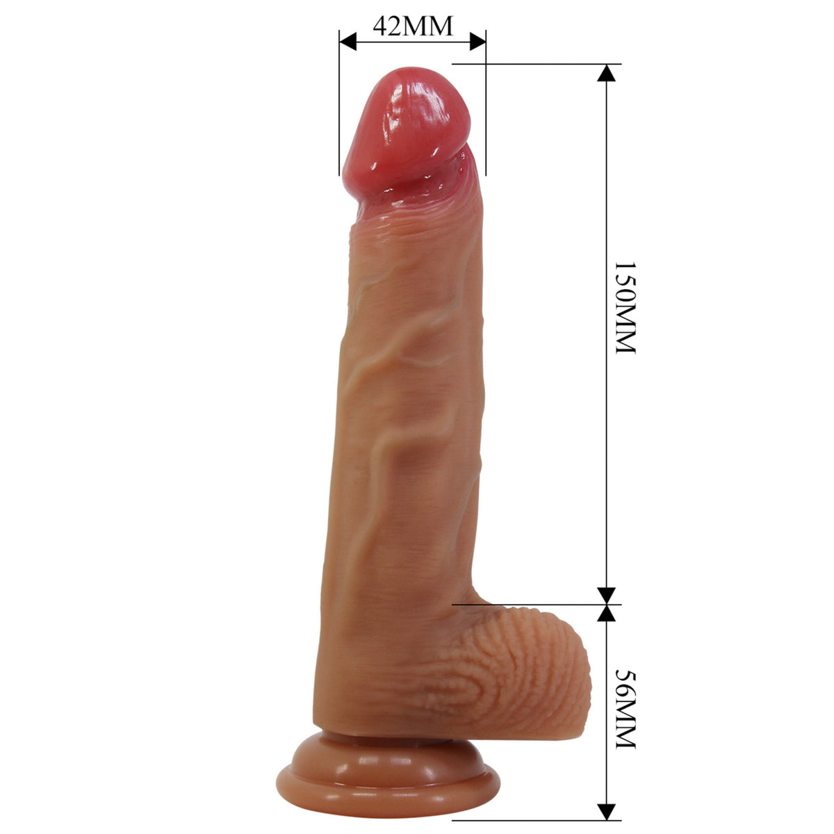 Strap-on biksītes ar premium silikona dildo PRETTY LOVE Wells