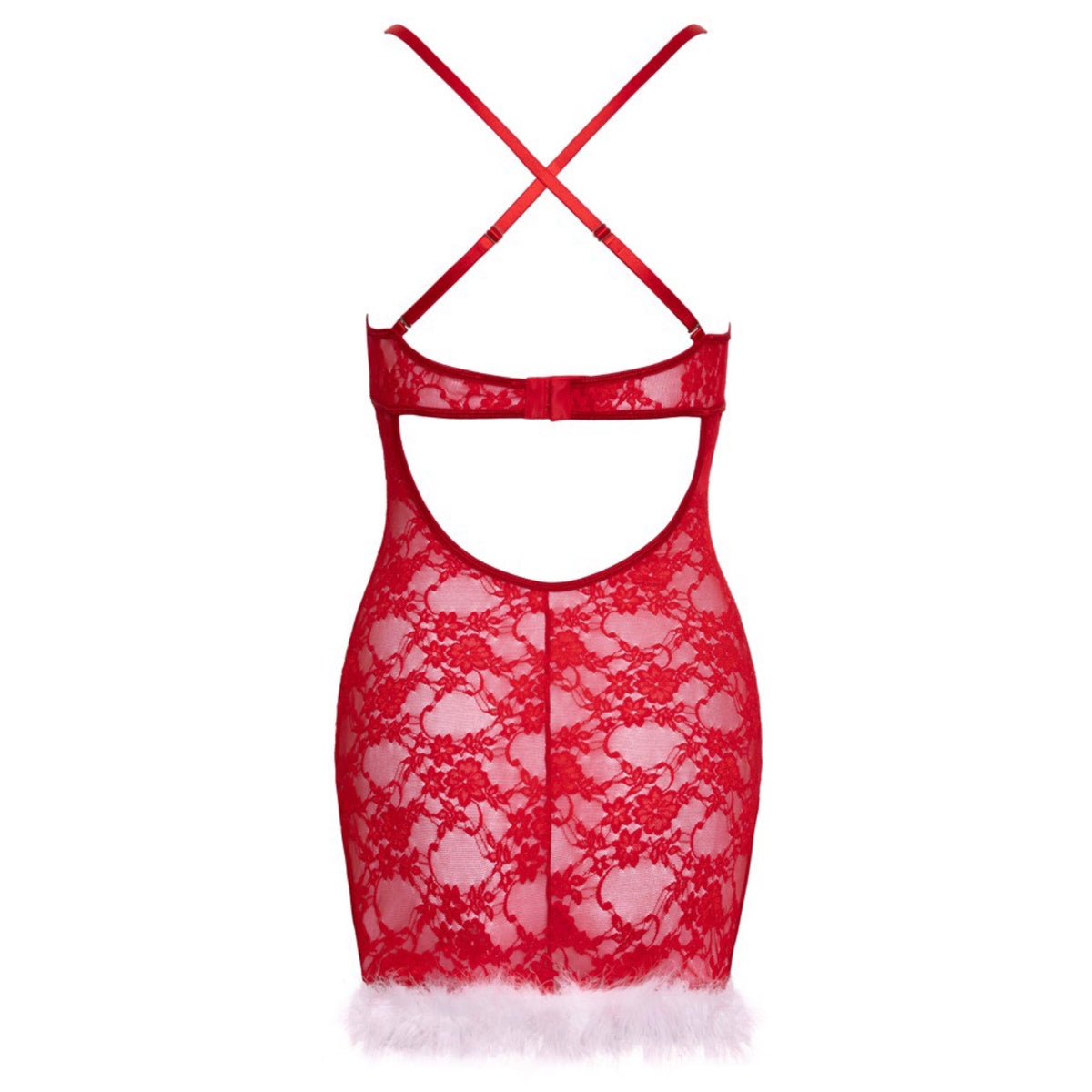 Ziemassvētku mežģīņu kleitiņa Cottelli Lingerie X-Mas (S/M)