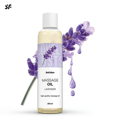 Satisfyer Lavender masažo aliejus su levandų aromatu (250 ml) – produkto vaizdas