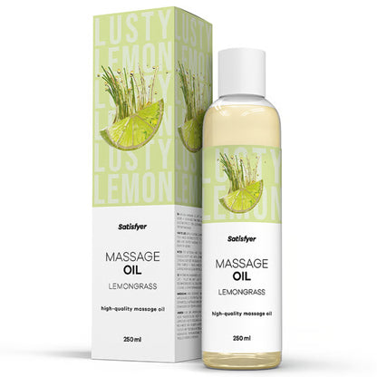 Satisfyer Lemongrass masažo aliejus su citrinžolių aromatu (250 ml)
