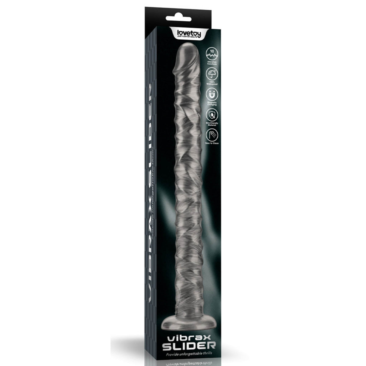 Dildo vibrators (40.8 cm) - LOVETOY Vibrax Slider (preces iepakojums)