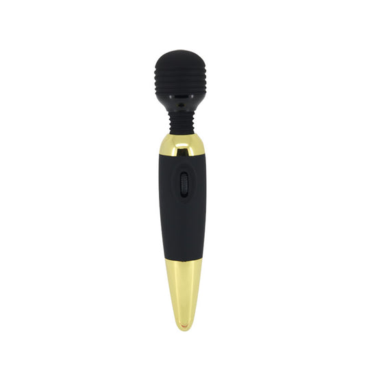PRETTY LOVE Power Wand Masāžas Vibrators – 25 cm Melns ar Zeltu