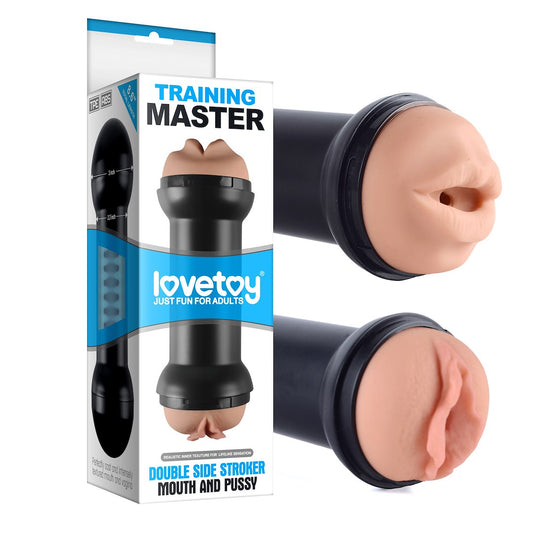 LoveToy - Premium Double-Sided Masturbator (Mouth/Vagina)