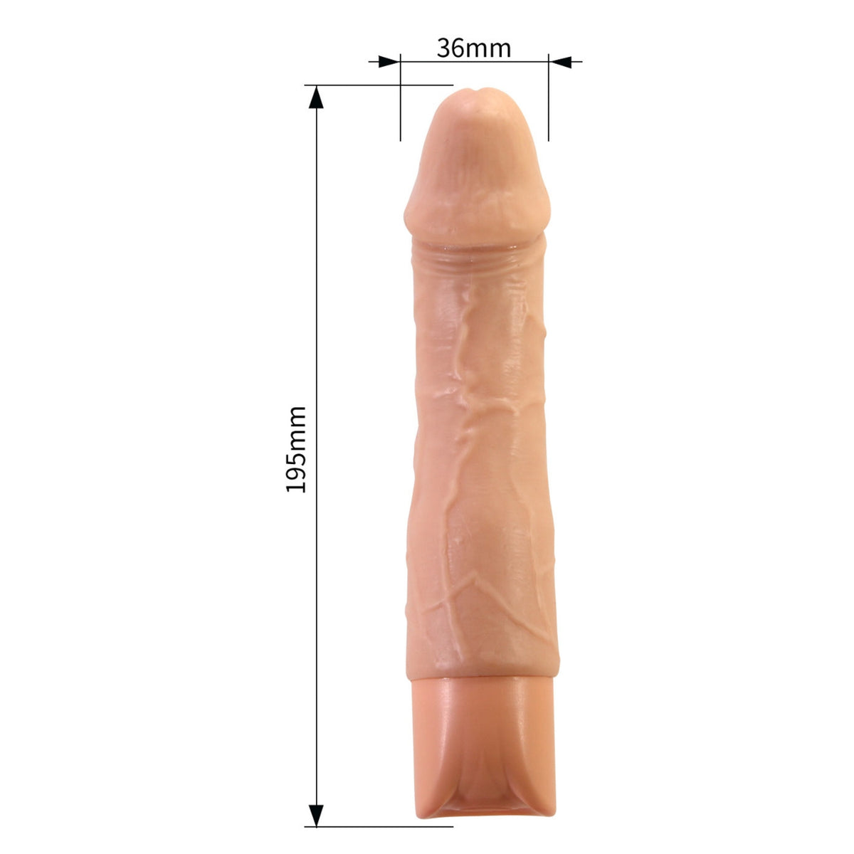 PRETTY LOVE Jermaine dildo vibrators 19.5 cm - preces izmēri