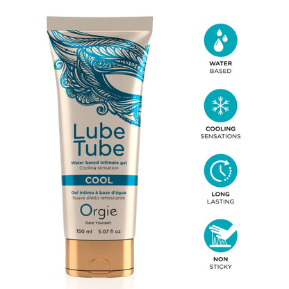 Orgie Lube Tube Cool ūdens bāzes lubrikants ar atvēsinošu efektu (150 ml)