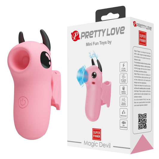 PRETTY LOVE Magic Devil pirksta stimulators ar elektro stimulāciju