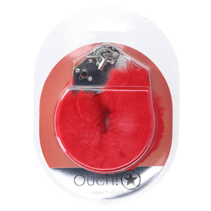 Ouch! izturīgi pūkaini metāla rokudzelži (Red)