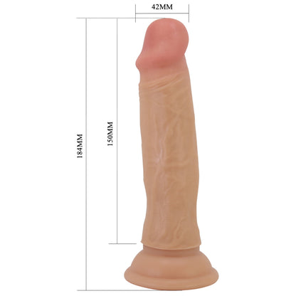 PRETTY LOVE Quentin dildo with movable skin (18.4 cm)
