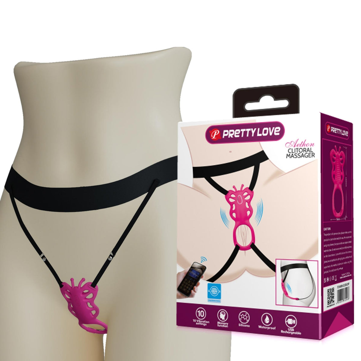 Biksīšu vibrators ar aplikācijas vadību PRETTY LOVE Aethon
