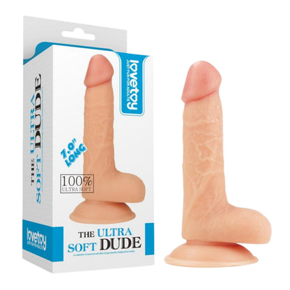 LoveToy - THE ULTRA SOFT DUDE Dildo (20 cm)
