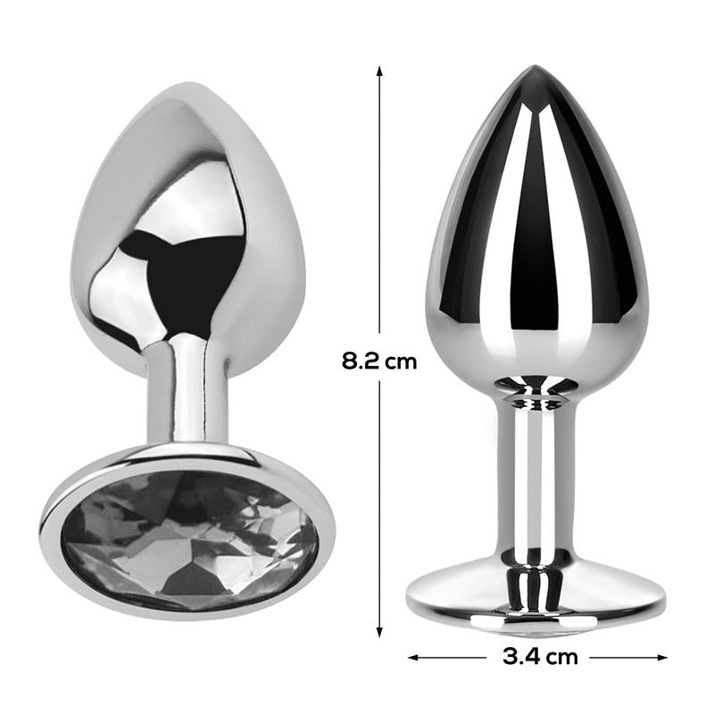 AFTERDARK BUTT PLUG - Aluminium Anal Plug with Diamond 8.2 cm